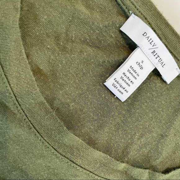 Daily Ritual Olive Green Casual Tee Dress - Picture 2 of 5